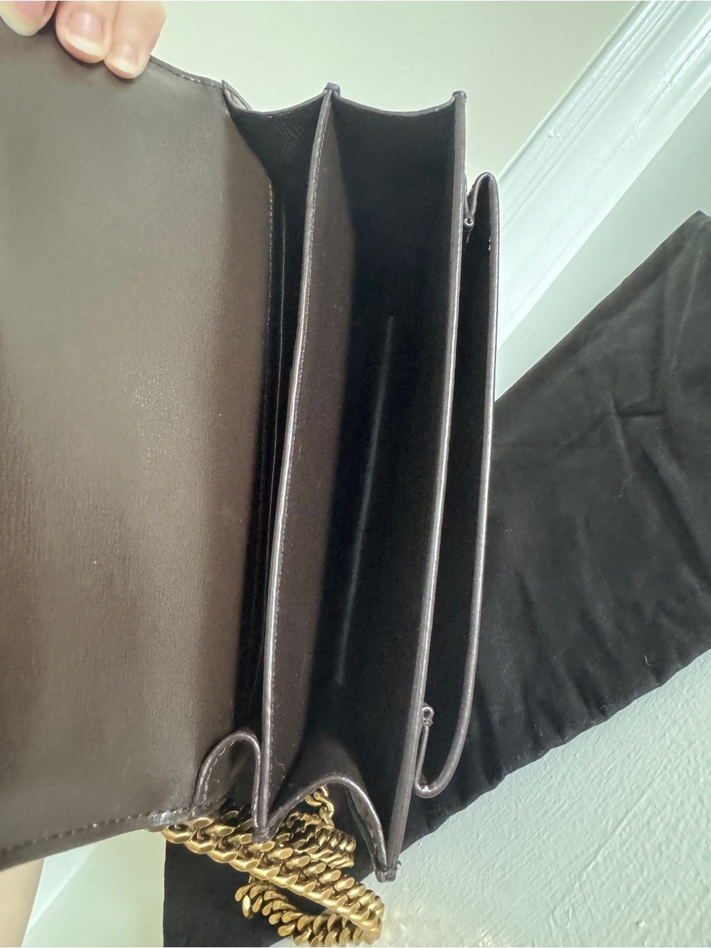 Saint Laurent Dark Chocolate Medium Sunset Bag - Picture 9 of 12